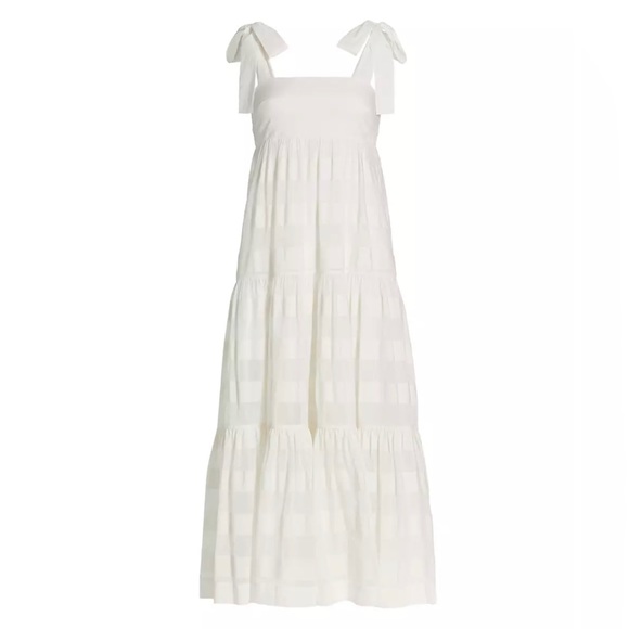 Zimmermann Tie-Shoulder Picnic Midi Dress - Picture 4 of 10